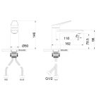 EQUI Szatén fehér mosdó csaptelep