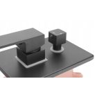Milano GRANDE black falsík alatti zuhany szett 30x30 esőztetővel
