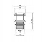 Leeresztő szelep klikk-klakk arany túlfolyóval