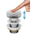 Leeresztő szelep klikk-klakk arany túlfolyóval