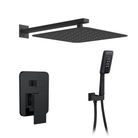 MILANO matt fekete beépíthető zuhany készlet