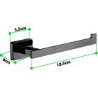 MILANO  matt fekete fali wc papír tartó